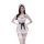 Elegant sensual lingerie set featuring a lace dress with a black ribbon belt, perfect for luxury bedroom wear.