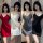 Sexy backless nightgowns in red, white, gray, and black satin for women, featuring elegant designs and luxurious fabric.