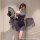 Elegant lace cheongsam dress with fringe details, perfect for autumn and winter. ideal bodycon design for women seeking sophi...