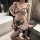 Qing lian yi sexy maid costume set featuring a flirty cupcake skirt with floral design, perfect for small bust enhancement.