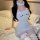 Anime maid cosplay dress featuring cute catgirl design with plush trim and seductive lingerie-inspired details.