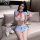 Japanese-style sexy bunny girl outfit - playful lingerie set with sheer mesh & cute student uniform vibes