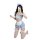 Kino adorable japanese maid costume set - pure & seductive lace bodice & skirt outfit featuring a charming blue and white des...