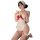 Playful maid costume for women featuring a sexy backless apron with ruffled trim and no-remove erotic uniform set.