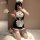 Sexy qq style lingerie set - cute maid costume for small bust, no-remove bedroom outfit, pure & tempting look
