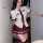 Kameixue cosplay jk uniform skirt set - cute schoolgirl outfit for roleplay & photoshoots, featuring a white blouse with plai...