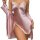 Trendy -inspired lace trim sleep dress & robe set for women – sexy sleeveless nightgown with matching robe