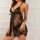 Sexy lace sheer open-front sleep dress for women, plus size romantic nightwear, elegant lingerie sleepwear with delicate flor...