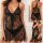 Sexy lace sheer open-front sleep dress for women, plus size romantic nightwear, elegant lingerie sleepwear with delicate flor...