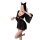 A woman poses with a phone, wearing a black night dress featuring sheer lace details and an open-crotch design, perfect for s...