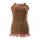 Sexy plaid lace and bow bear-themed backless maid sleep dress for women, featuring plush texture and playful design.