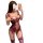 A woman poses with a heart-shaped filter over her face, wearing a luxurious burgundy lace lingerie set. the outfit features a...