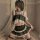 Sexy maid costume set featuring black lace lingerie and stockings, perfect for erotic sleepwear outfits.