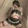Sexy maid costume set featuring black lace lingerie and stockings, perfect for erotic sleepwear outfits.