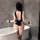 Night si ye se lace lingerie set - sheer hollow-out maid costume with ruffled hem for small bust women, featuring elegant lac...