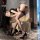 Night sensual open-crotch pantyhose set with fake panties & garter stockings – a4696, featuring elegant black stockings and...