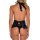 Sexy lace bodysuit featuring a back bow detail, elegant design for womens seductive one-piece outfits.