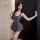 Sensual yoga skirt lingerie - japanese-style pure-temptation workout dress with open-crotch design