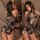 Sexy cheongsam lingerie set - seductive open-crotch sleepwear for small bust, high-fashion temptation outfit featuring floral...