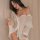 Sexy womens sleepwear set featuring a sheer boyfriend shirt paired with a matching summer nightgown, perfect for hot pure tem...