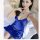 Sexy lace cami set in vibrant blue, perfect for women seeking trendy sleepwear and loungewear inspired by european elegance.