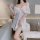 Sexy sheer lace sleep dress with adjustable straps and revealing cutouts, perfect for a seductive nightgown look.