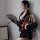 A woman poses elegantly in a japanese kimono-style lingerie set, featuring a deep v neckline and floral patterns. the outfit ...