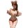 Leopard print role play lingerie set featuring cross-bands, fluffy ears, and bows, perfect for couples seeking a sexy and pla...