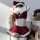 Genuine yun red christmas lingerie set featuring festive plaid design with santa hat and stockings, perfect holiday sleepwear...