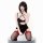 Guiyun hollow-out sexy fringe backless slit dress set – pure & alluring summer outfit featuring a black lace dress with red s...