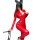Glowing cloud latex bodysuit - full-body sleek pvc catsuit with front zip & open-crotch design
