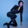 Glow cloud pu leather bodysuit - sleek, form-fitting design with open-crotch detail, perfect for cosplay or bodycon wear.