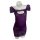 Purple lace mesh see-through bodycon mini dress with cutout corset design, perfect for nightclub outings.