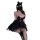 Glowing demon cosplay dress - dark sexy mini dress with patent leather & adjustable straps