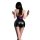 Ruyun lingerie velvet dark fantasy cosplay sleep dress - seductive witch role play outfit featuring a glossy black bodysuit w...