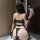 Genuine halloween sexy pvc bondage lingerie - pure temptation restrained style outfit featuring black leather bondage element...