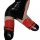 Glowing pu leather over-the-knee socks with thigh-high design, perfect for anime cosplay, featuring bold red accents and shin...