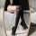Black over-the-knee sheer stockings featuring ultra-thin design, thigh-high coverage, anti-slip band, and heart-shaped leg cu...