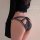 Guiyun pure & sensual leopard print sheer lace bikini panties with bow detail, stylish design for womens underwear.