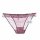 Sexy sheer lace bikini panties featuring fluffy pom-poms, low-rise design, delicate mesh fabric.