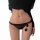 Sexy sheer lace bikini panties with fluffy pom-poms, low-rise design for women.