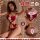 Mannyan new year lingerie set for women - deep v-tie velvet bodysuit with backless design, holiday costume, featuring festive...
