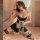 Sexy maid costume set featuring black and white lace details, perfect for role play and bedroom fun with hot temptation allur...
