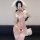 Adorable bunny lingerie set with fuzzy hood, kawaii cosplay outfit featuring no-remove design and premium details.