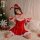 Adorable christmas lingerie set for small bust - cute & seductive holiday sleepwear & dress-up outfit featuring festive red a...