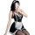 Adorable cosplay maid outfit featuring a black and white lace dress with a bow, perfect for sexy sleepwear or nightgowns. inc...