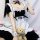 Adorable japanese lolita maid dress featuring soft black and white colors with ruffles, perfect for cosplay or daily wear.