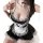 Sexy busty plus size french maid outfit with cleavage accent & playful charm
