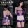 Adorable maid costume set - sheer lingerie bodysuit with thong back & peekaboo design for playful elegance