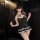 Churui adorable maid costume set for women - cute & sexy backless lingerie outfit, no-remove robe date ensemble